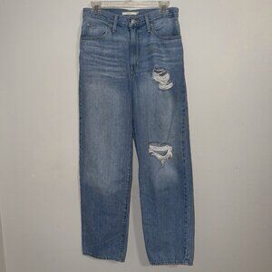 Levis Jeans Women's '94 Baggy Distressed High‎ Waist Wide Leg Ripped Size 27